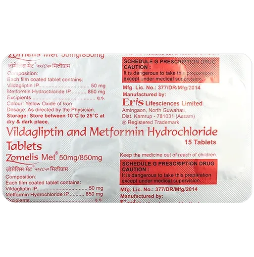 zomelis met 50/850mg tablet 15's
